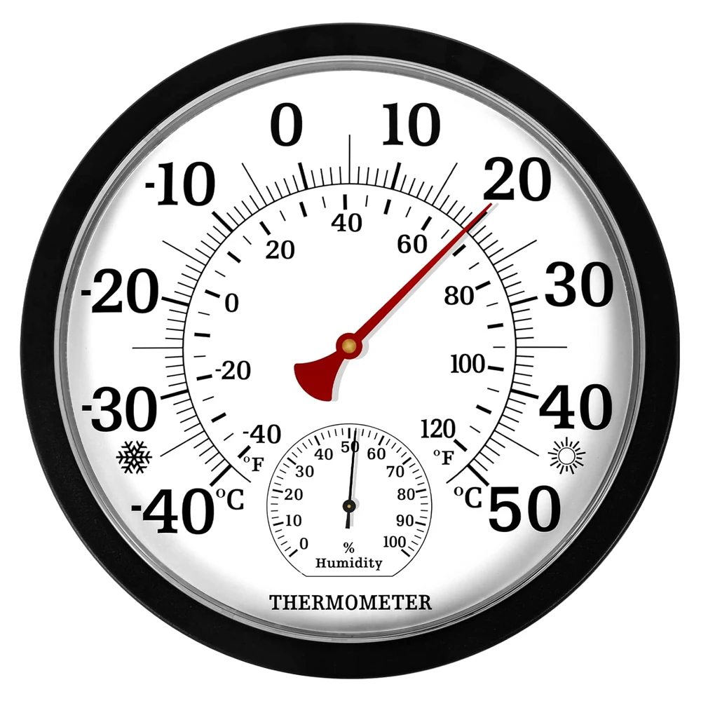 Indoor or Outdoor Wall Thermometer | Weatherproof Weather Instrument