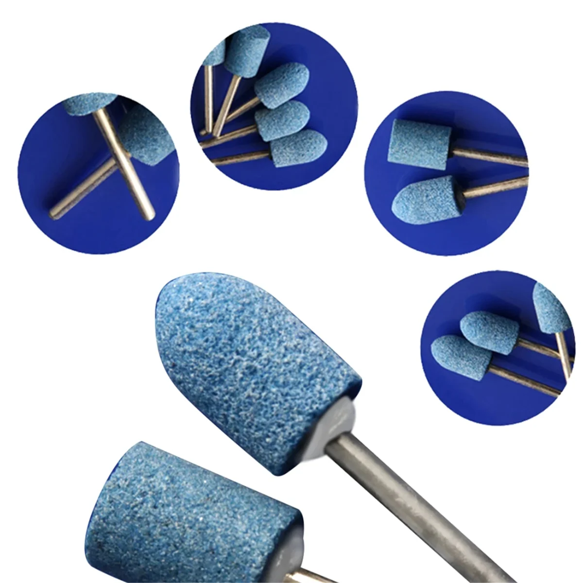 SEMOIC 10pcs Polishing-Head Wheel-Head Abrasive Mounted for -Rotary Power Tool Electric Grinding Stone -Accessories