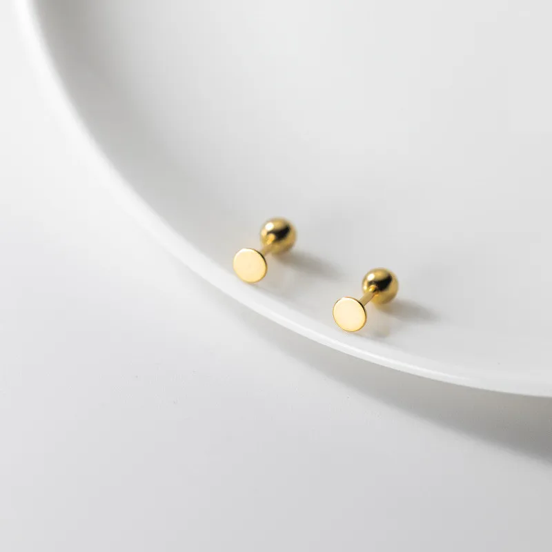 20pcs Puro 925 Orecchini In Argento Sterling Rotondo In 20pcs Puro 925 Orecchini In Argento Sterling Rotondo In