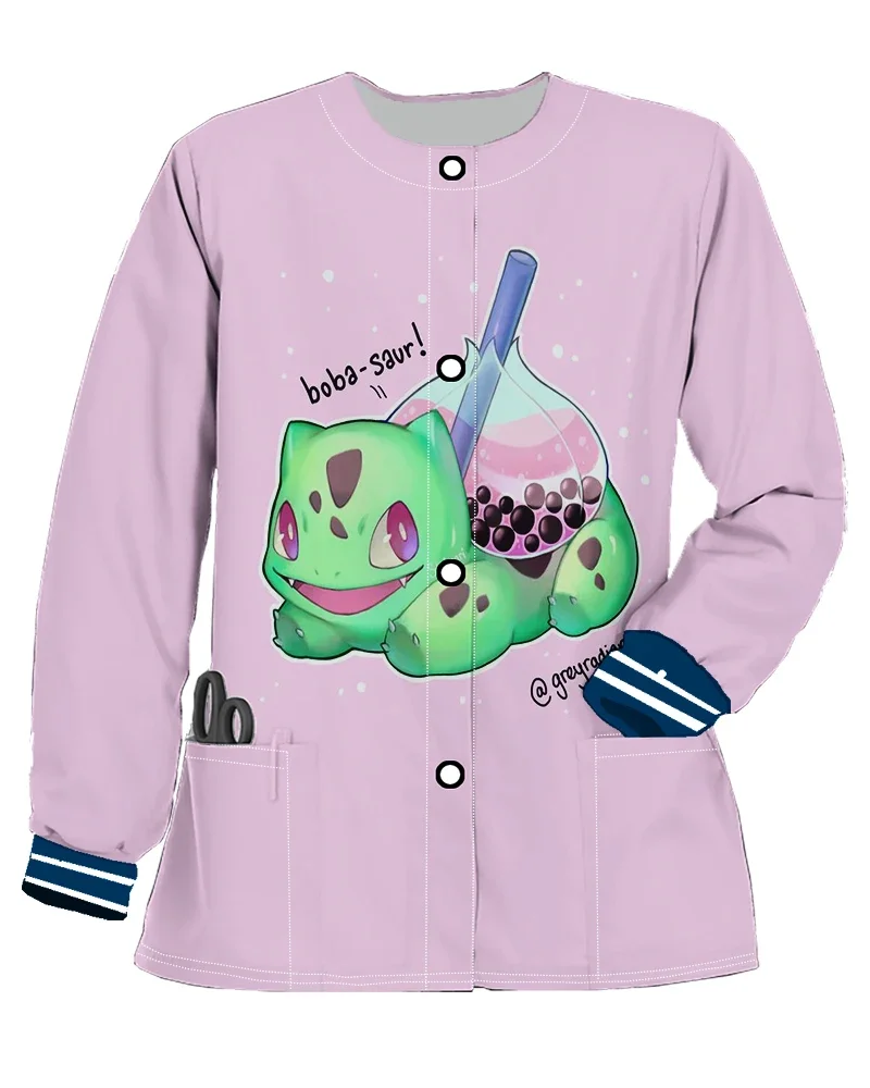 

Женская куртка на пуговицах с карманами, Женская медицинская униформа, кардиган для медсестер, хирургическая Униформа с длинными рукавами, Мужская Клиническая униформа для женщин