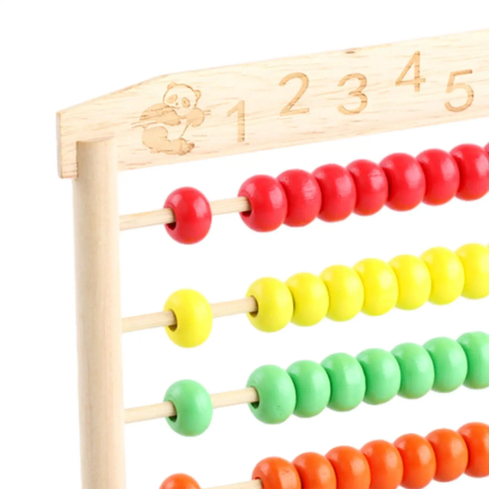 Counting Abacus Toy Math Manipulative Developmental Toy Montessori Toy Wooden Counting Frame for Kindergarten Preschool Baby