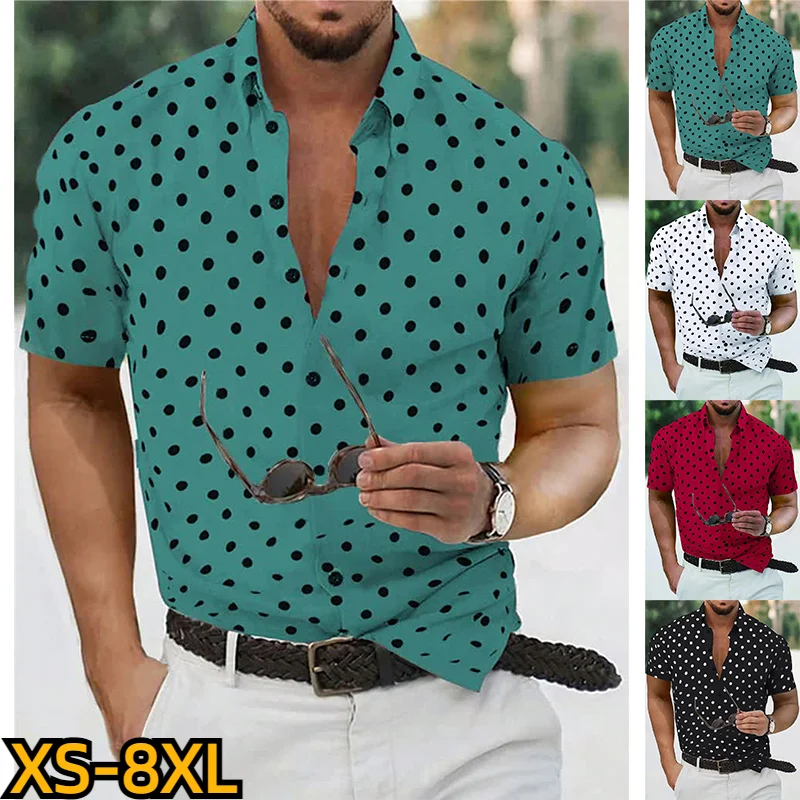 

2023 Summer Men's Shirt Vacation Shirt Hawaiian Shirt Button Up Shirt Turndown Street Button-Down Clothing Casual Shirt XS-8XL