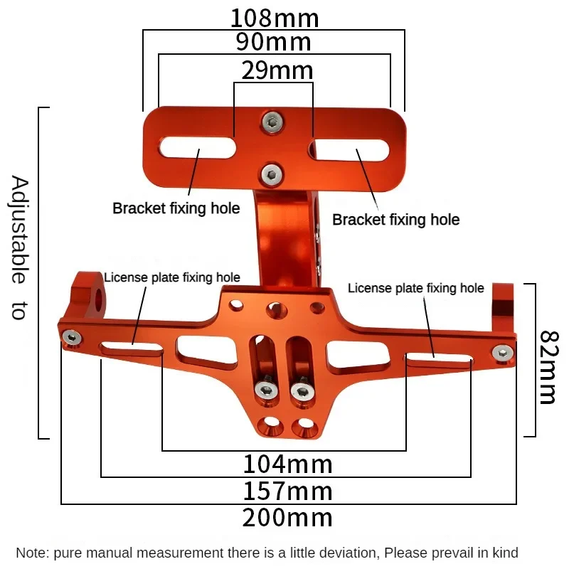 Motorcycle License Plate Holder with LED Light Universal Number Plate Bracket For Yamaha MT07 MT09 MT10 Kawasaki Z750 Z800 Honda