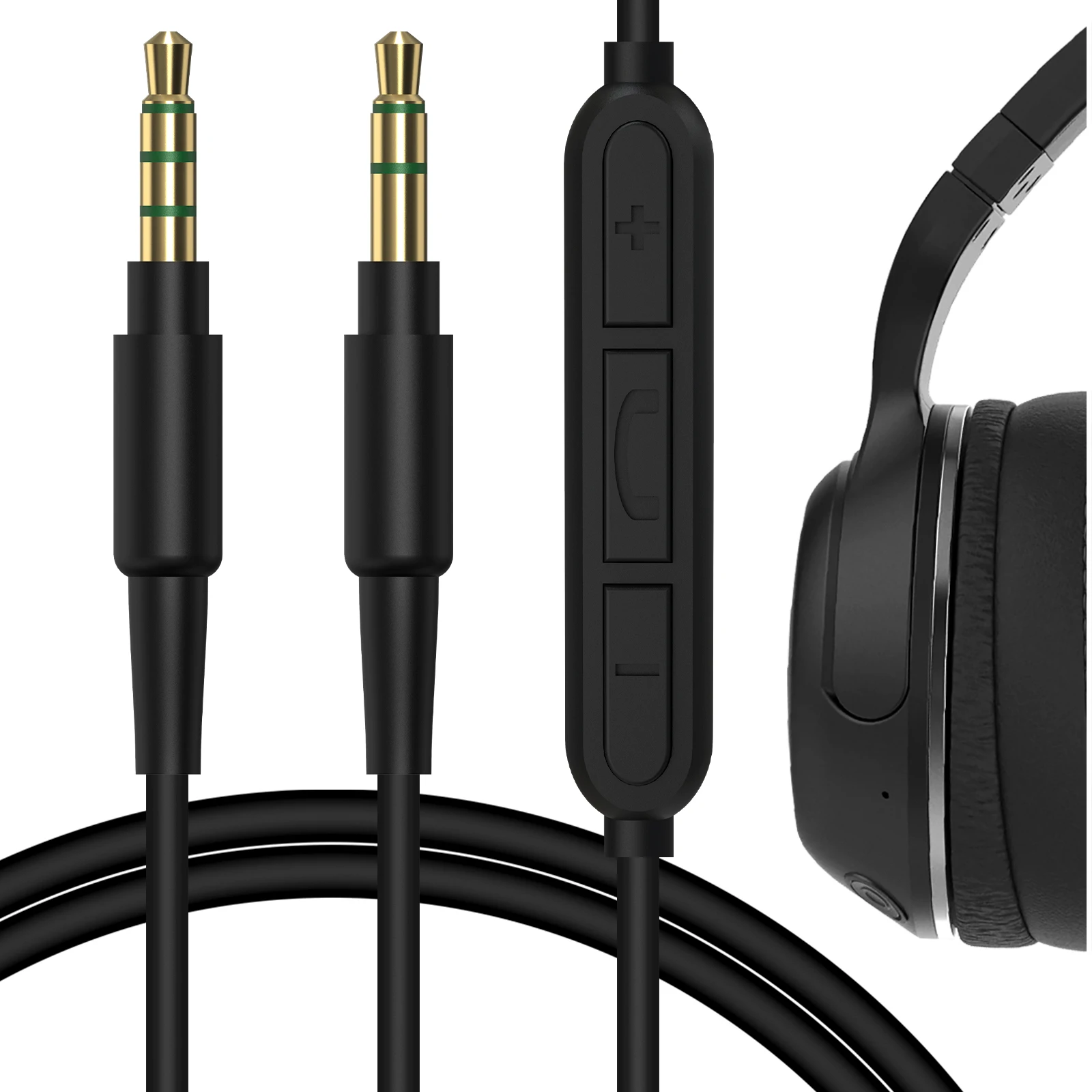 Geekria Aux Audio Cable with Mic Compatible with Skullcandy