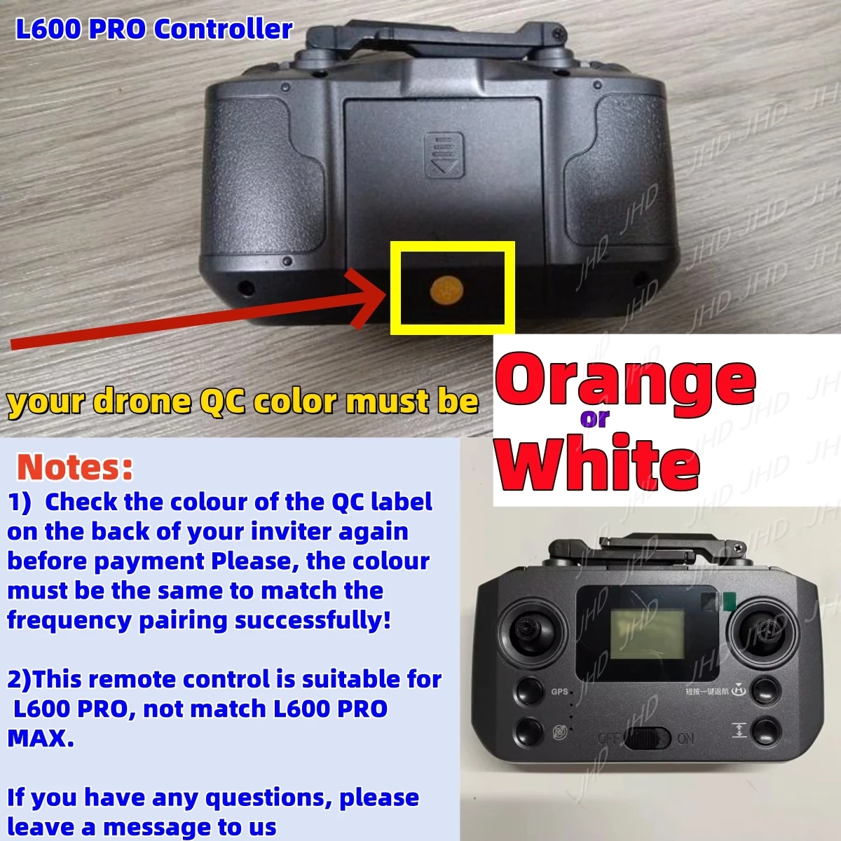 JHD L600 PRO Drone RC Quadcopter Remote Control Original Spare Part L600 Pro MAX Remote Controller Transmitter Part Accessory