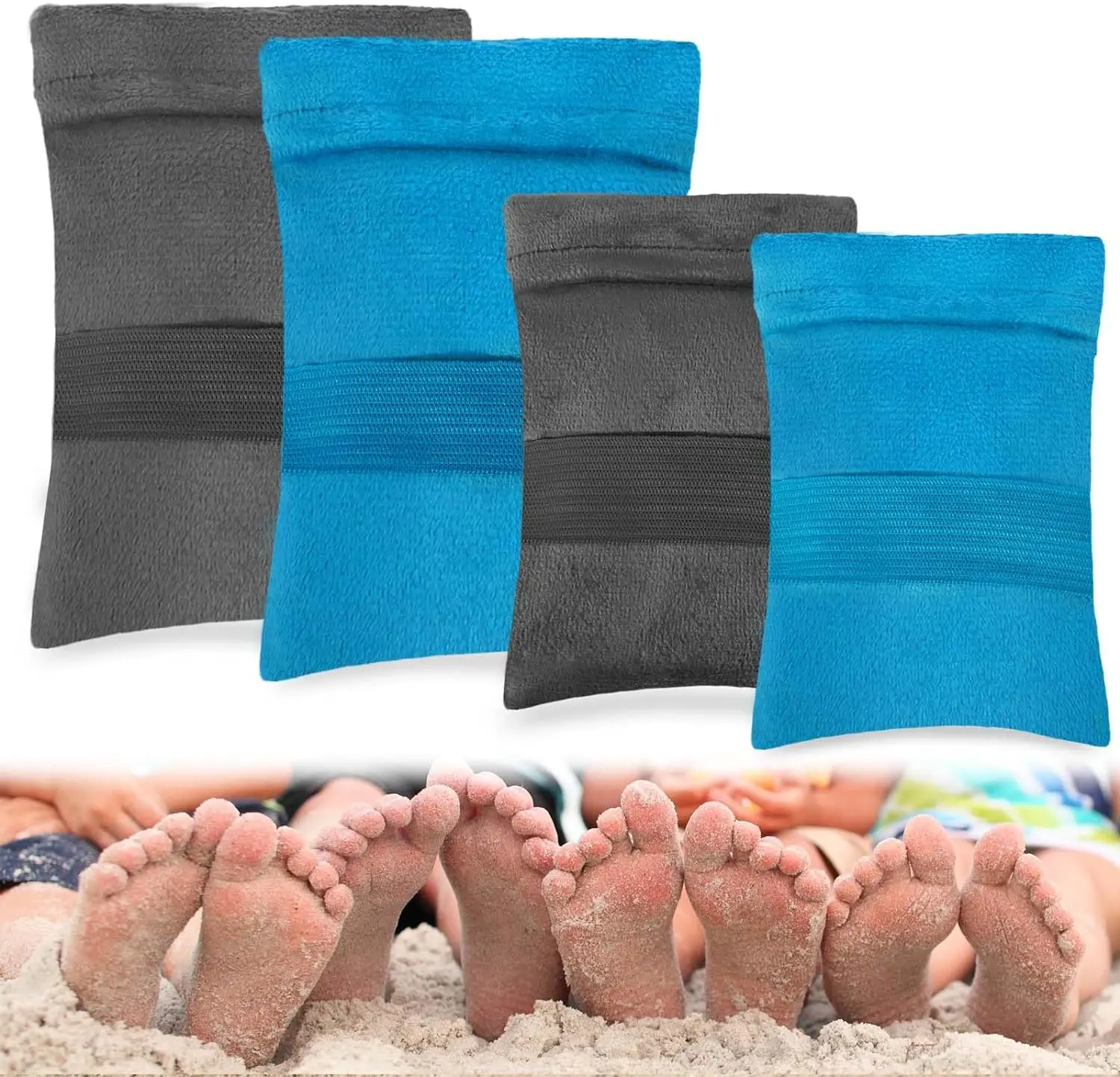 

1/2PCS Beach Sand Removal Bags , Soft Coral Velet Towel For Adults and Children , Body Cleaning for Surfing