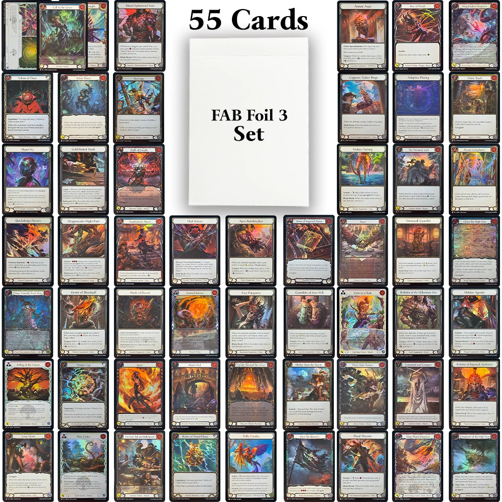 RAINBOW FOIL FAB Whole Set (55Cards/Set) TCG Proxy Quickdodge