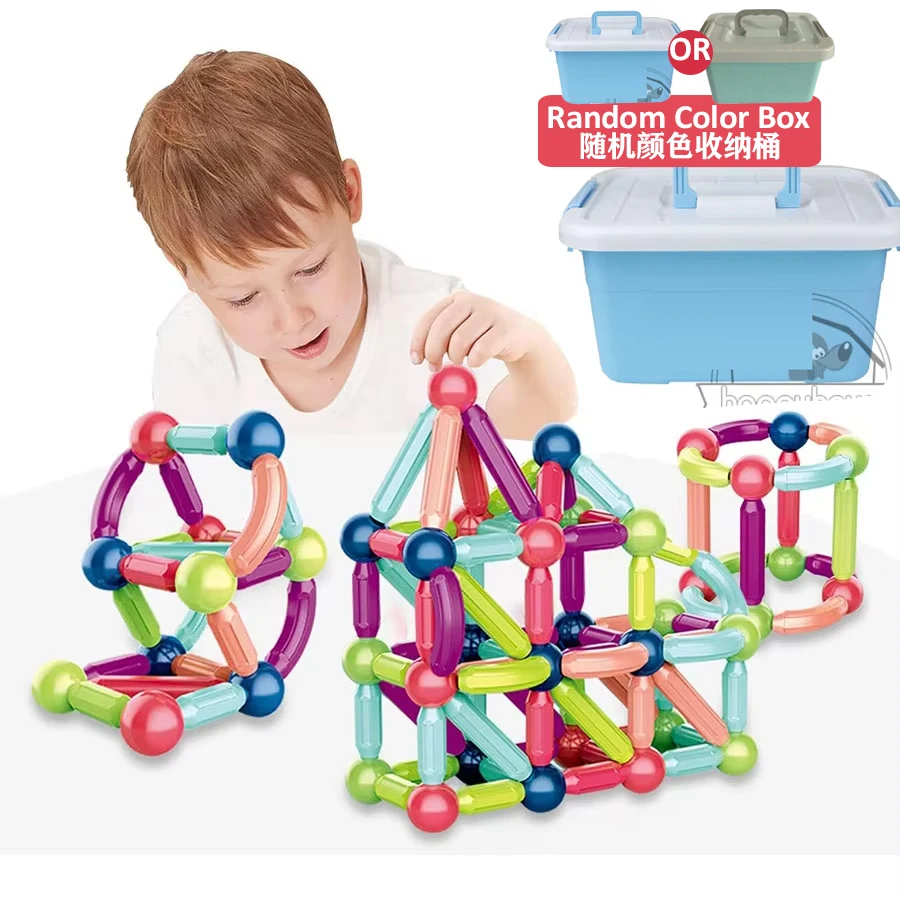Magnetic Constructor Blocks Set Toys for Kids Magnet Stick Rod