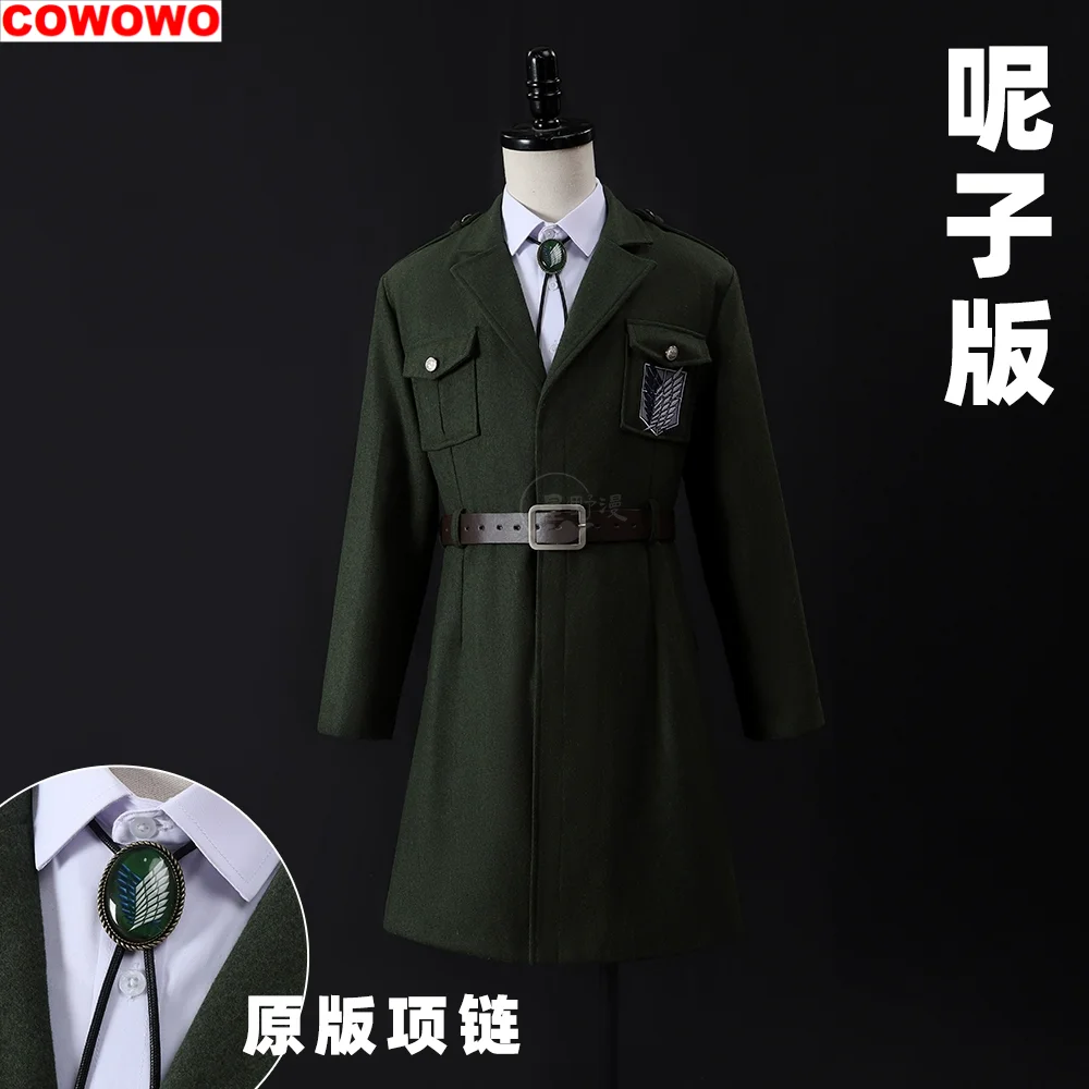 

COWOWO Attack On Titan Levi Ackerman Tweed Suit Cosplay Costume Cos Game Anime Party Uniform Hallowen Play Role Clothes Clothing