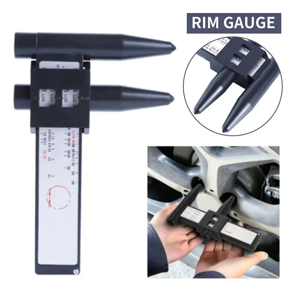 Measurement Cup Wheel Rim Gauge Car Bolt Pattern Sliding Measuring Tool Pcd  Ruler For 4 5 6 8 Lug