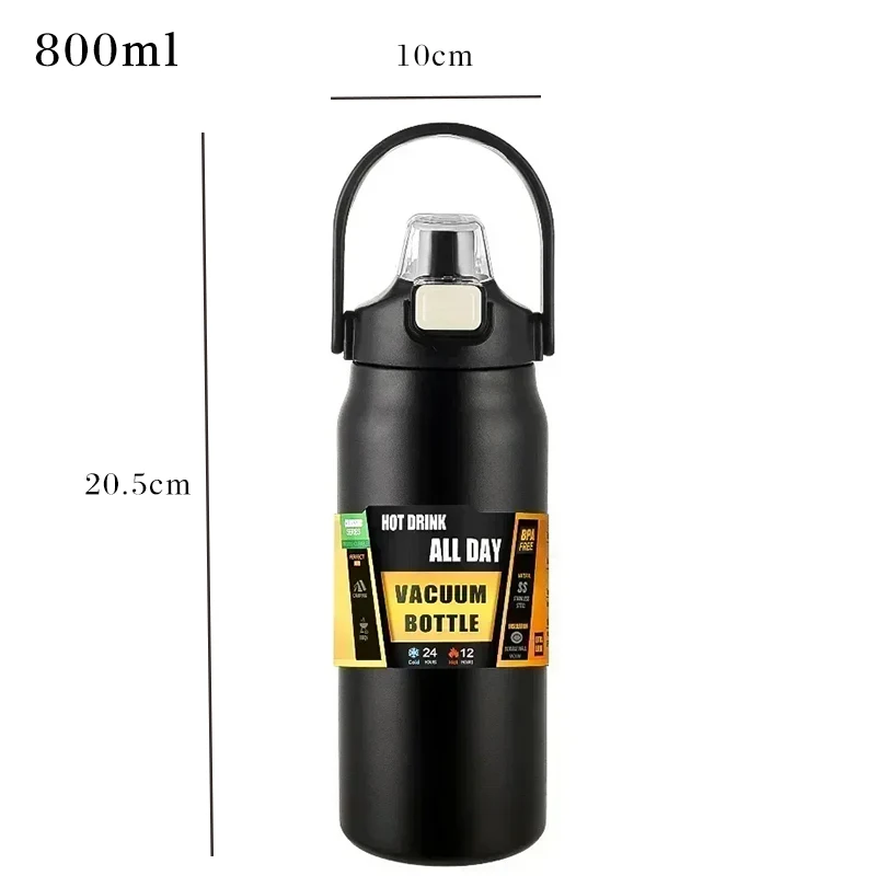 New 304 Stainless Steel Thermos Tumbler Vacuum Flasks Cold and Hot Portable Outdoor Sport Thermal Mug With Straw Large Capacity