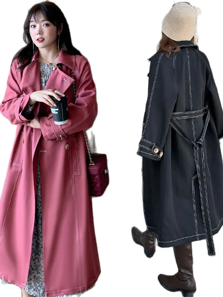 Y2KtrendMijia Windbreaker For Women, Mid Length Coat, Korean Version, Slim Fit, Casual Fashion, New Product, 2024