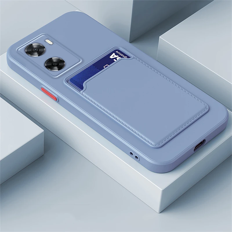 thumbnail image 1 of Liquid Silicone Card Holder Case For OPPO Reno 10 8 7 6 5 Pro Plus 8T 7 Z 5G Wallet Bag Case For OPPO A78 A94 A95 A98 A58 A38, 1 of 5
