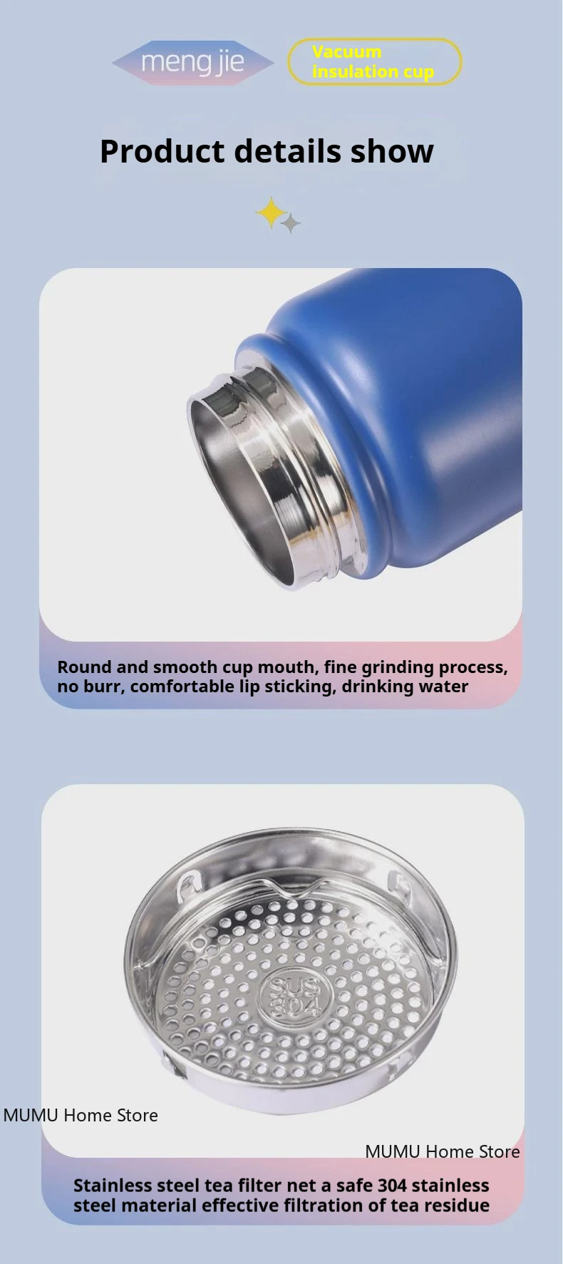 1000ML Outdoor Thermos Water Bottle Stainless Steel Insulated 23 S3e93727b83bb4f388cbfde803d803eafD