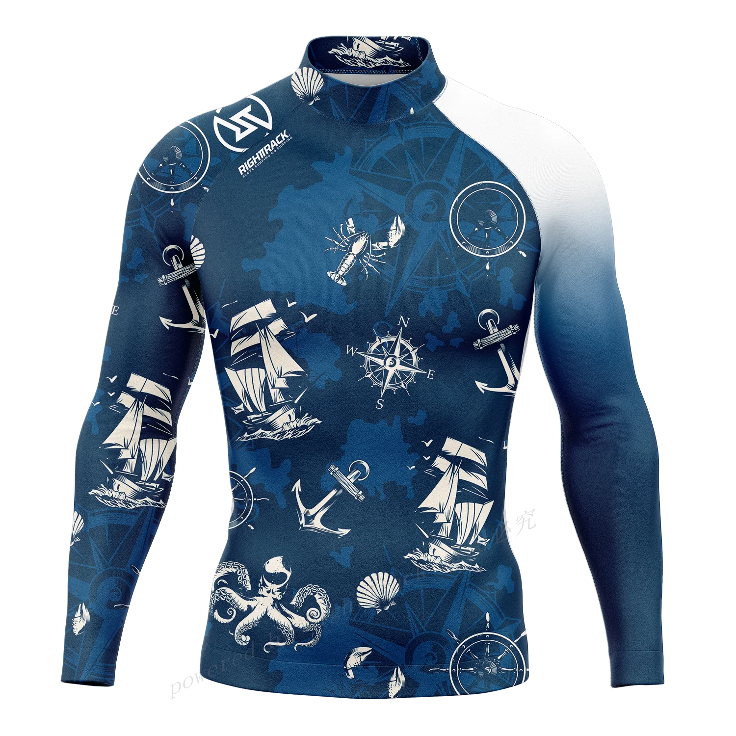 Hot Men's Surfing Shirt Sunset Camo Lycra Rashguard RIGHTTRACK For Surf Sportswear Beach UV Swimwear UPF50+ Clothes sports shirt