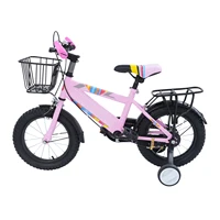 Vélo pour enfants de 14 pouces pour les enfants de 3 à 6 ans avec roues d'apprentissage, panier, siège réglable et pneus antidérapants 6