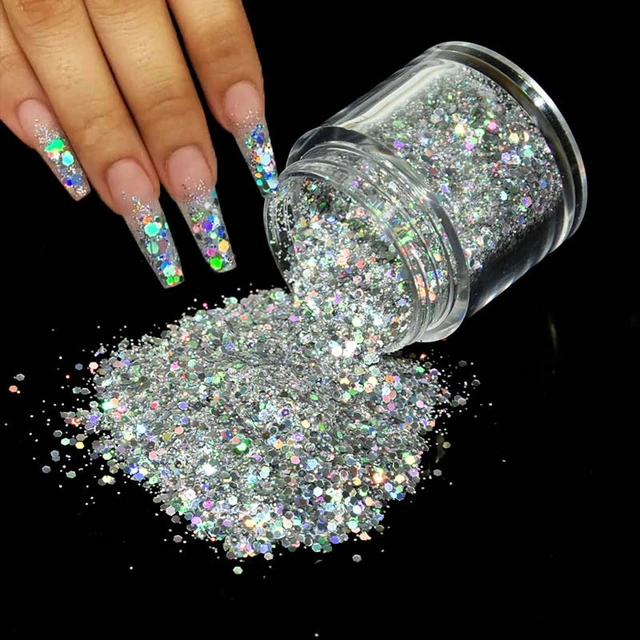 Holographic Chunky Glitter Sequins For Nail Art Decorations Mix Laser  Hexagon Shape Sparkly 3d Flakes Paillette Nail Accessories - Rhinestones &  Decorations - AliExpress