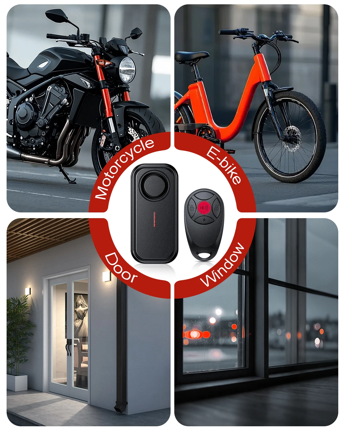Extractme – alarme anti-cambriolage pour moto, sans fil, étanche, Vibration, avec lumière Led, alarme de Protection de sécurité pour moto 2