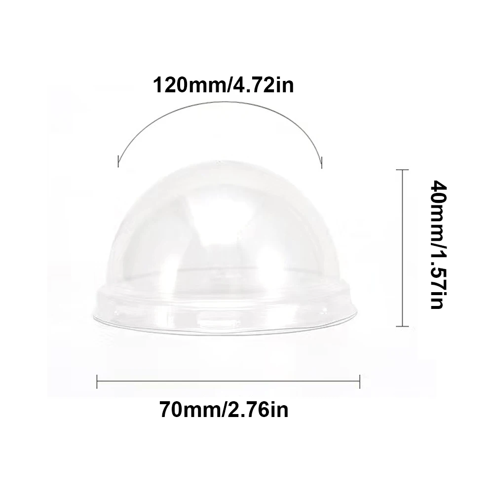 50 Pcs Plastic Lids No Hole Muffin Cupcake Cup Lids Disposable Cupcake Transparent Lid Cover Baking Supplies