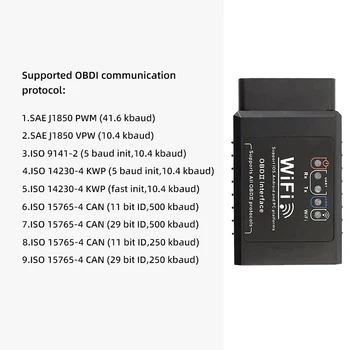 ELM327 V1.5 الماسح الضوئي قارئ رمز السيارة Obd2 WIFI أداة تشخيصية آيفون IOS/أندرويد كاشف أخطاء السيارات - Image 4