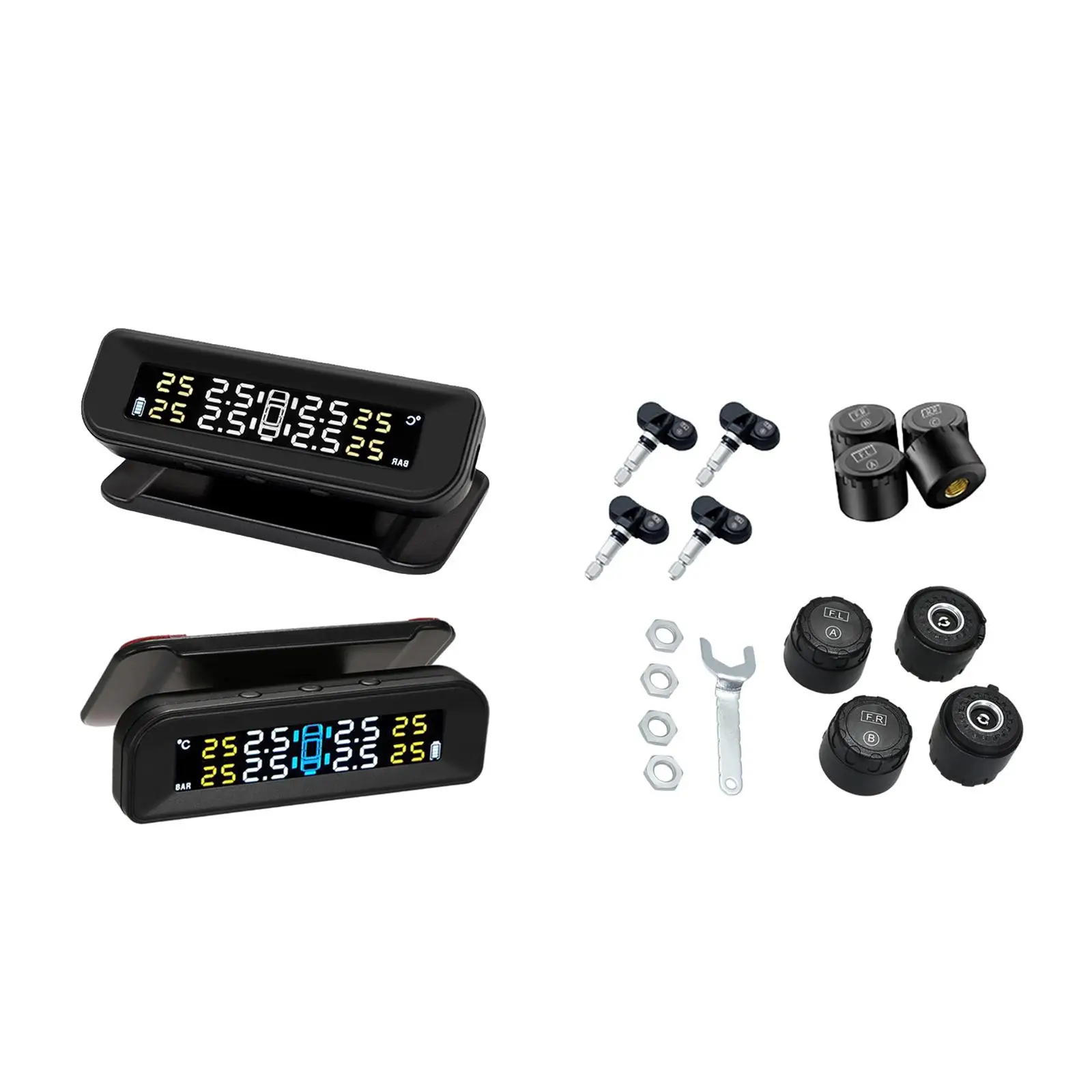 

Беспроводная система контроля давления в шинах TPMS на солнечной энергии, с