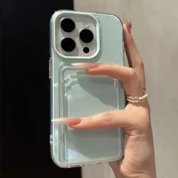 Sleek Candy Color 2 - in - 1 Wallet Phone Case with Shockproof Protection - iPhone 18 Pro Max (Light cyan)