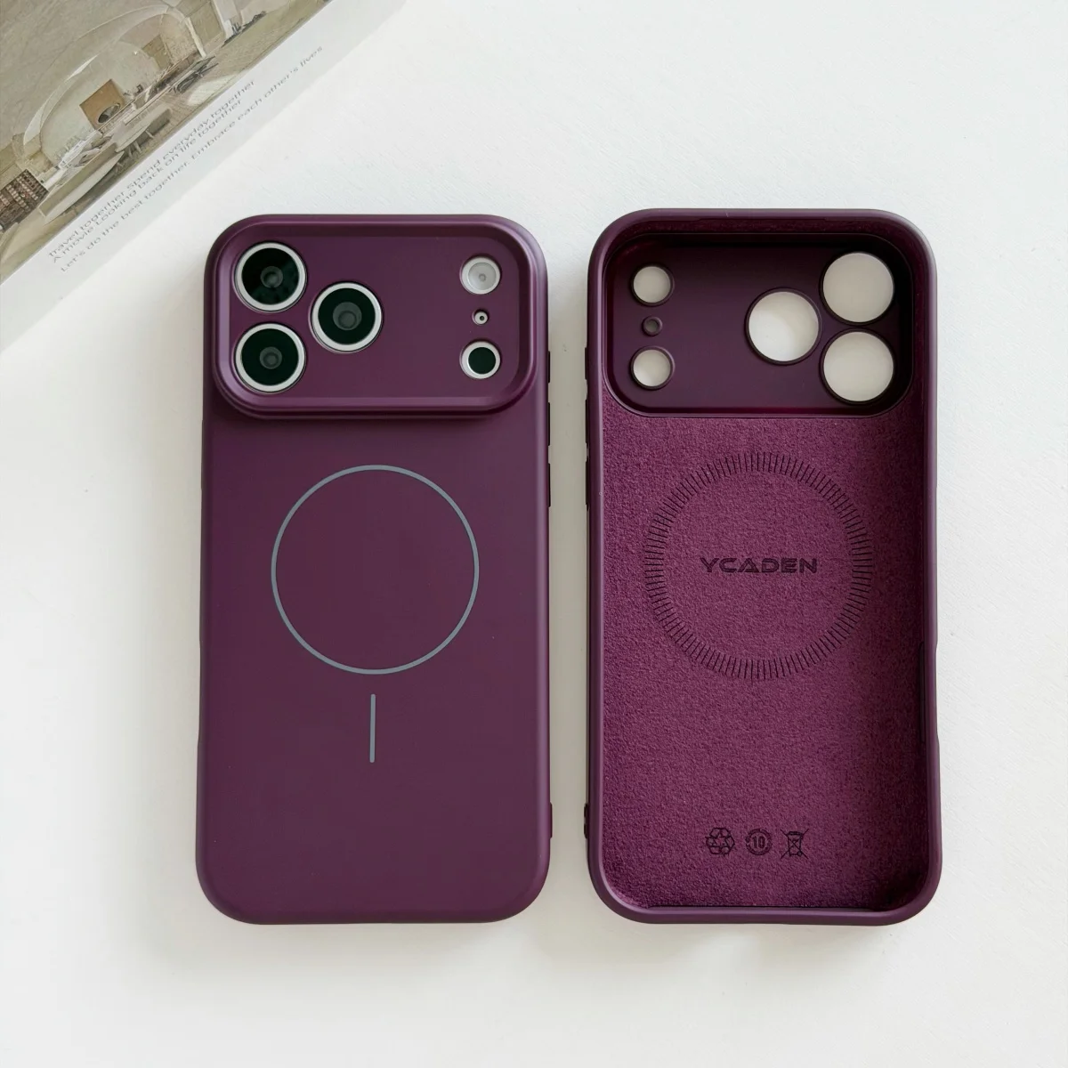 Enhanced Liquid Silicone Magnetic Phone Case - Skin Matte Cover with Wireless Charging Compatibility