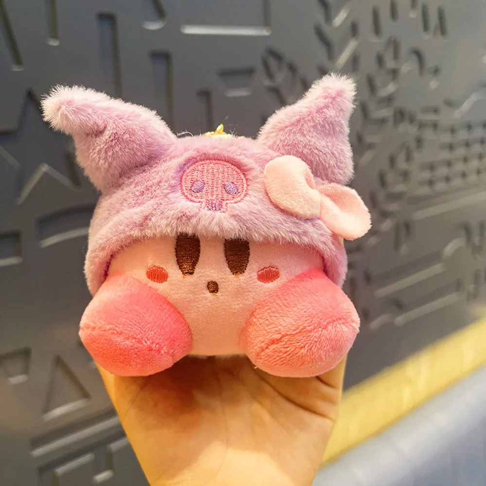 Cartoon Game Anime Cure Star Kirby Cosplay Toy 10CM Keychain Pendant Soft Cartoon Doll Keyholder Boys Girls Kids Christmas Gift