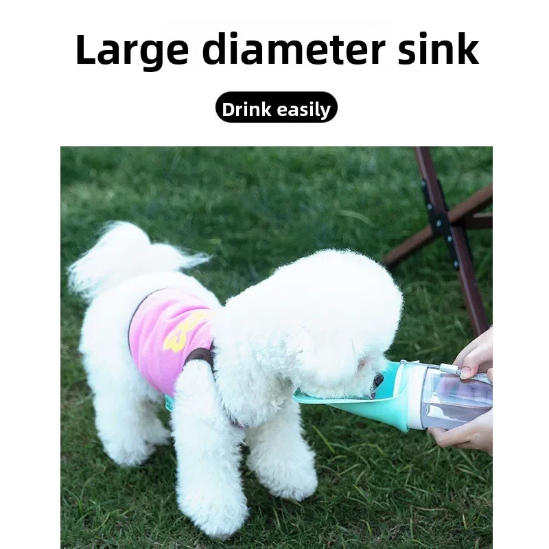 Hot selling segmented design pet companion cup foldable pet water bottle leak proof suitable for both outdoor and home use