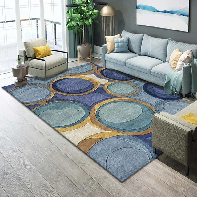 Alfombras para la decoración de la sala de estar Piso lavable Alfombras de  salón Dormitorio Casa moderna Sala de estar Sofá de gran área Mesa de té  Decoración Mat