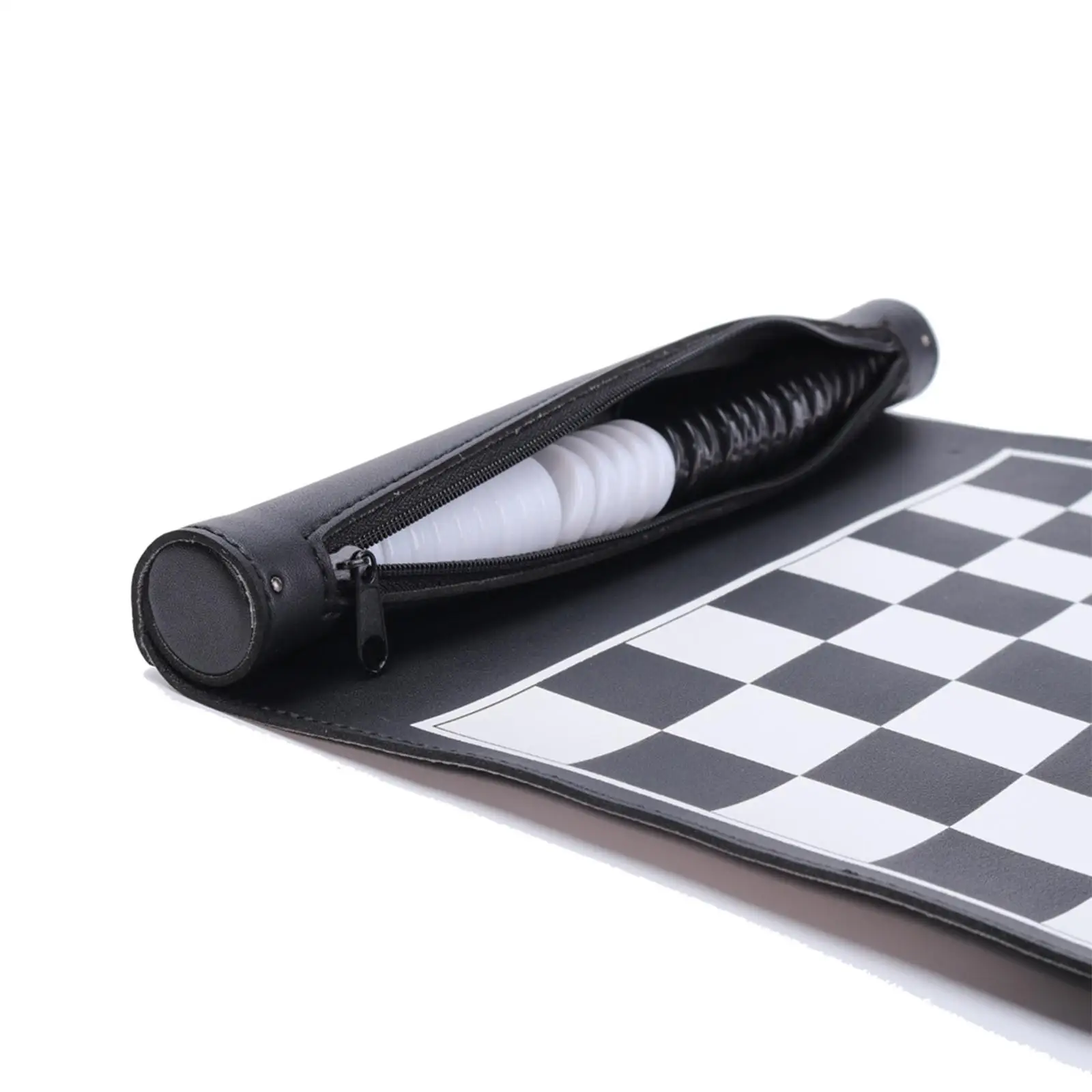Folding PU Leather Classic Chess Set for Family Entertainment Beginner, Kids