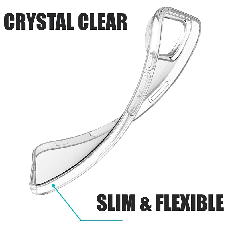 Crystal Clear TPU Soft Skin Protective Case - Flexible Rubber Cover