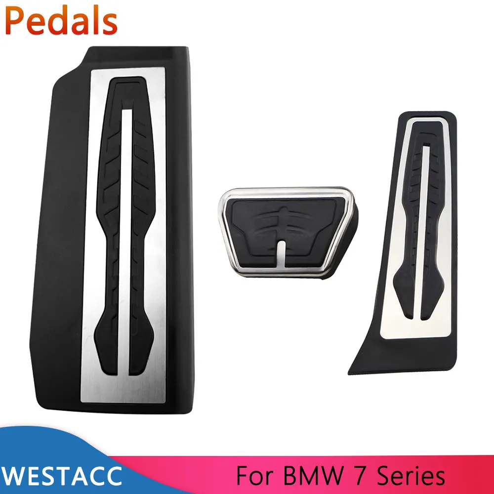 자동차 페달 커버, 가스 연료 브레이크 페달, 미끄럼 방지 풋 레스트, 페달 패드 액세서리, BMW 7 시리즈 740i 750i 750Li G11 G12 LHD