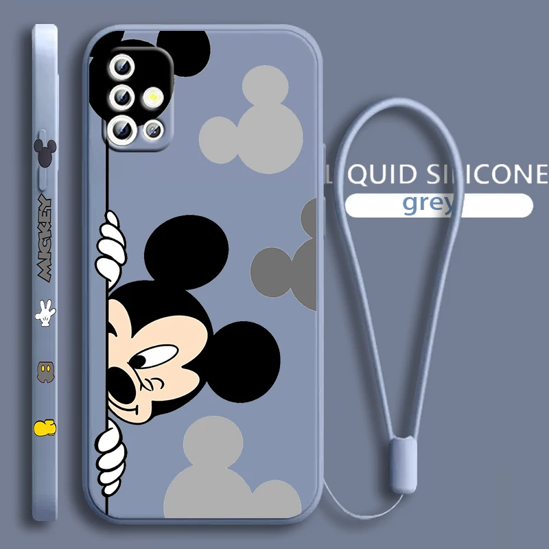 

Mickey Mouse Art Couple For Samsung Galaxy A71 A51 A81 A91 A41 A31 A21S A11 A01 A50 A30 A20S Liquid Left Rope Phone Case Fundas