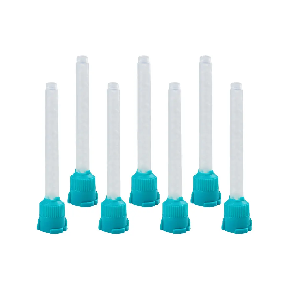 pçs impressão dental dicas de mistura materiais de impressão temporária silicone borracha cabeça de mistura ferramentas dentista