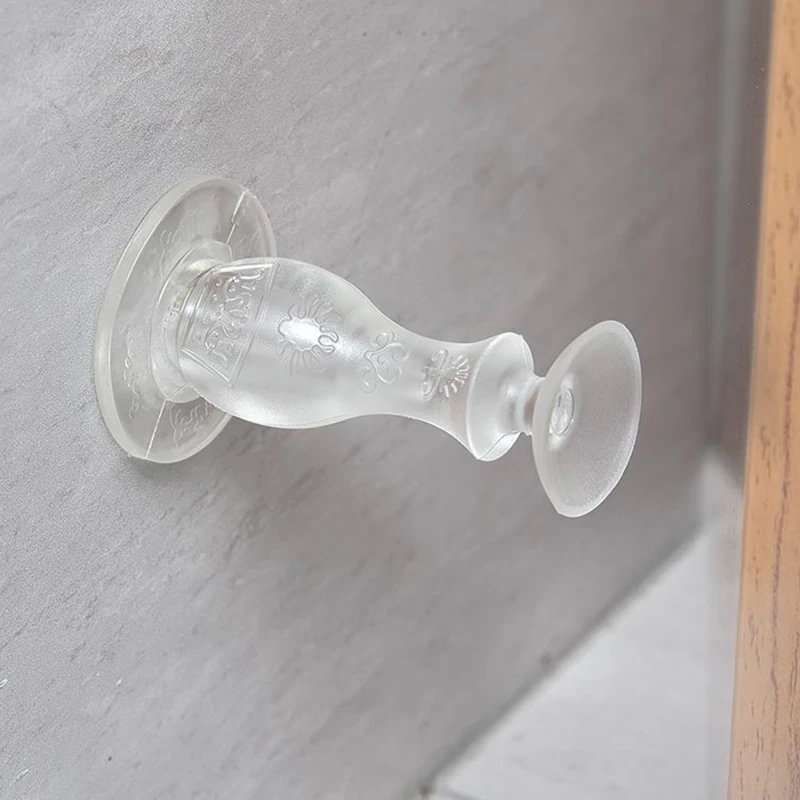 Baby Safety PVC Door Suction Suction Type Silent Bathroom Rubber Door Bumper Top Anti-collision Device Punch-free Stopper