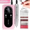 NEW Professional 45000RPM Electric Portable Nail Drill Machine Rechargeable Low Noise Nail Sander File for Manicure Salon Tool 3
