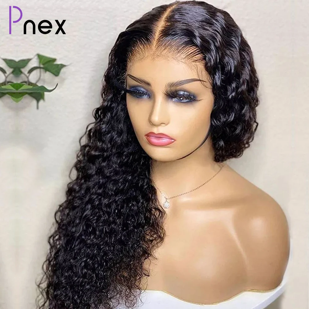 

Curly Human Hair Wig T Part Lace Front Human Hair Wigs For Women Pre Plucked Baby Hair Brazilian Remy Glueless 4x4 Closure Wig