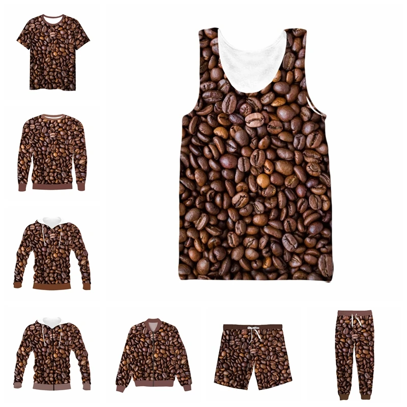 

vitinea New 3D Full Print Coffeemania T-shirt/Sweatshirt/Zip Hoodies/Thin Jacket/Pants Four Seasons Casual