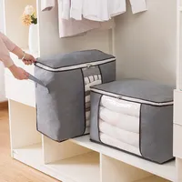 Clothes Storage Bins Foldable Closet Organizer Storage Containers with Durable Handles Thick Fabric for Clothing, Blanket 2