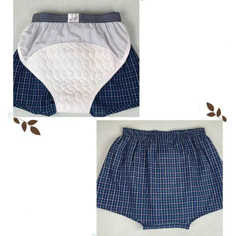 Intimo per pannolini per anziani Puro cotone Lavabile Traspirante Incontinenza maschile Pazienti postoperatori Pantaloni da allattamento a prova di perdite - immagine 6