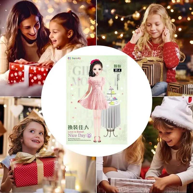 Magnetic Doll Dress Up Kits Costume Dress Magnetic Princess Paper Dolls Cutouts Magnet Clothes Puzzles Creative Fashion Up