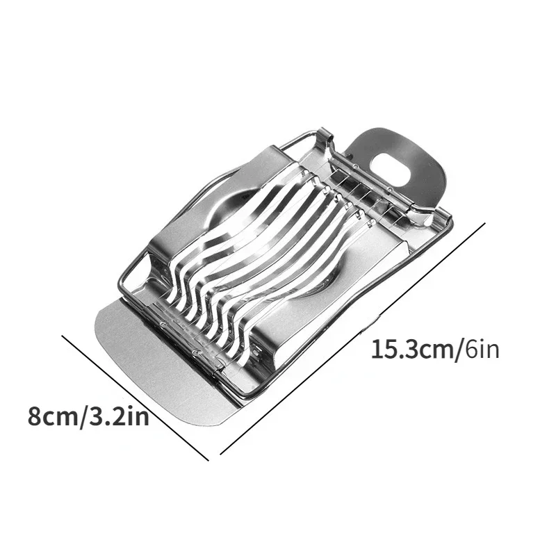Kitchen Vegetables Fruit Egg Slicer Section Cutter Stainless Steel Mushroom Tomato Cutter Kitchen Machine Section Chopper