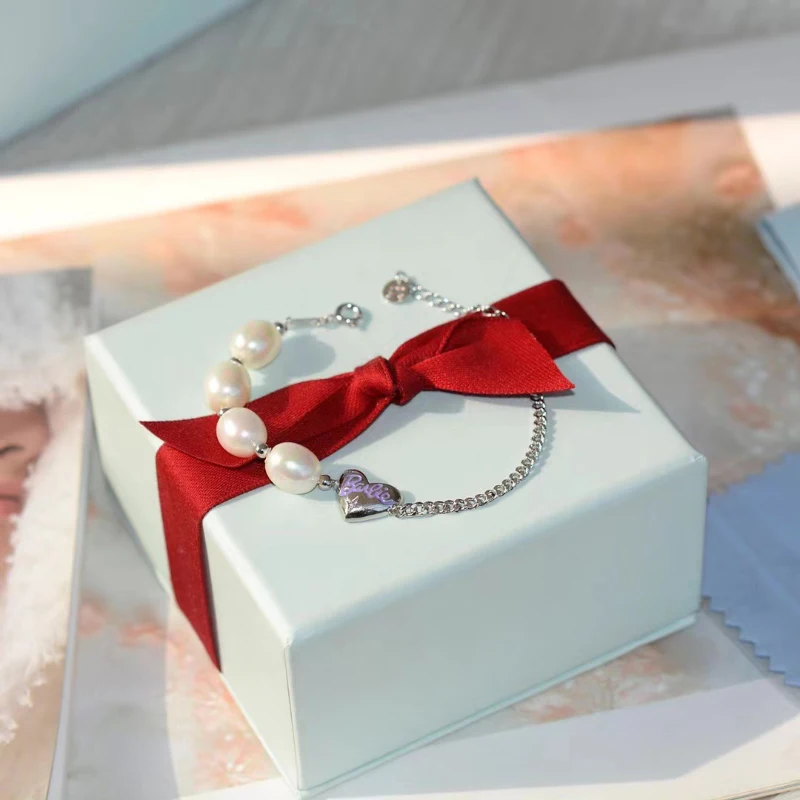 

Женский браслет из серебра 925 пробы, с жемчугом в форме сердца