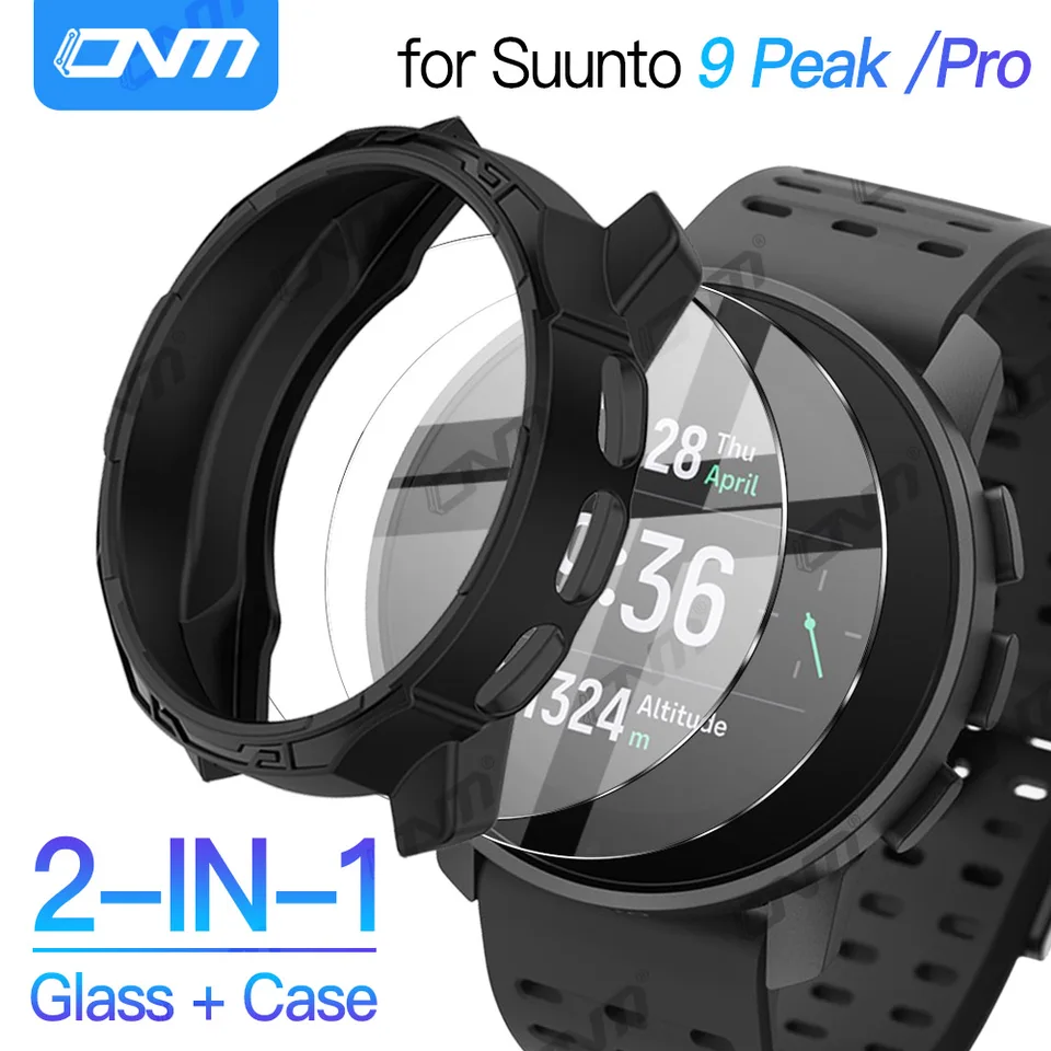 Obudowa + szkło hartowane do Suunto 9 Peak / Pro 9H folia