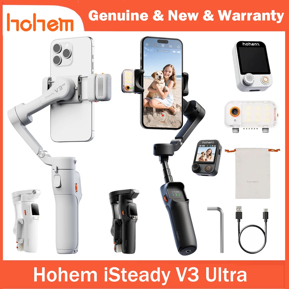 Hohem iSteady V3 Ultra スマートフォンジンバル AI トラッカー フィル