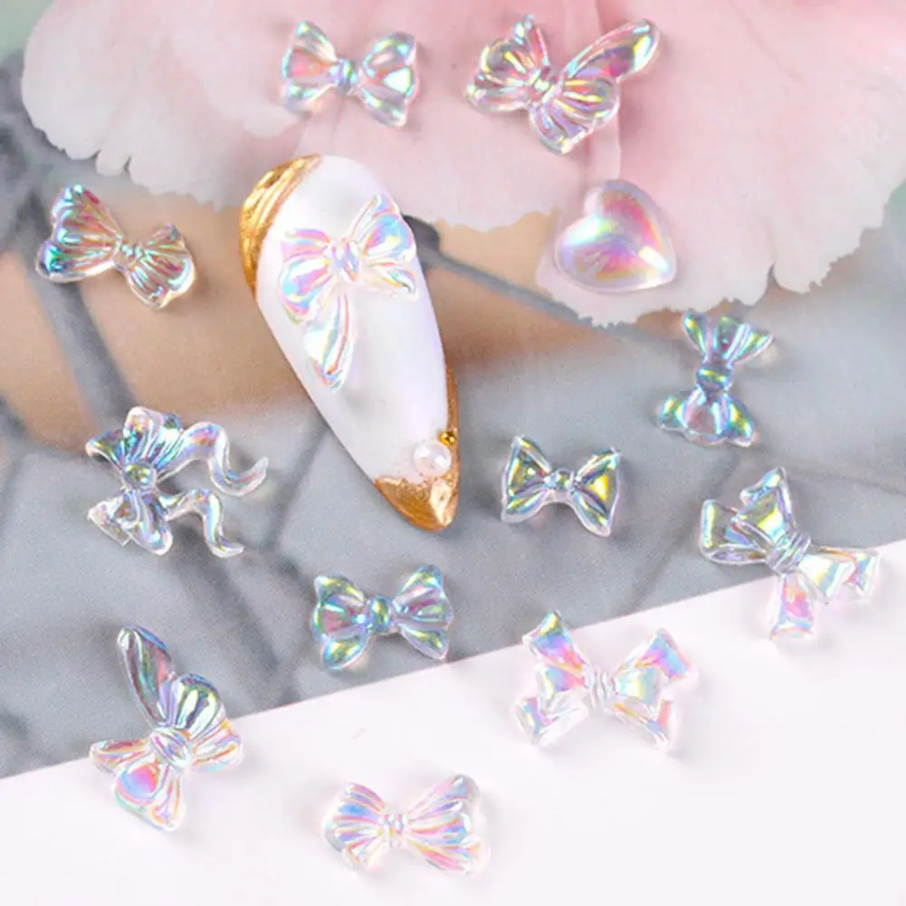 

Manicure Decoration Beautiful Nail Faux Crystal Frosted Bow Ornament Good Craftsmanship Exquisite Fingernail Decoration