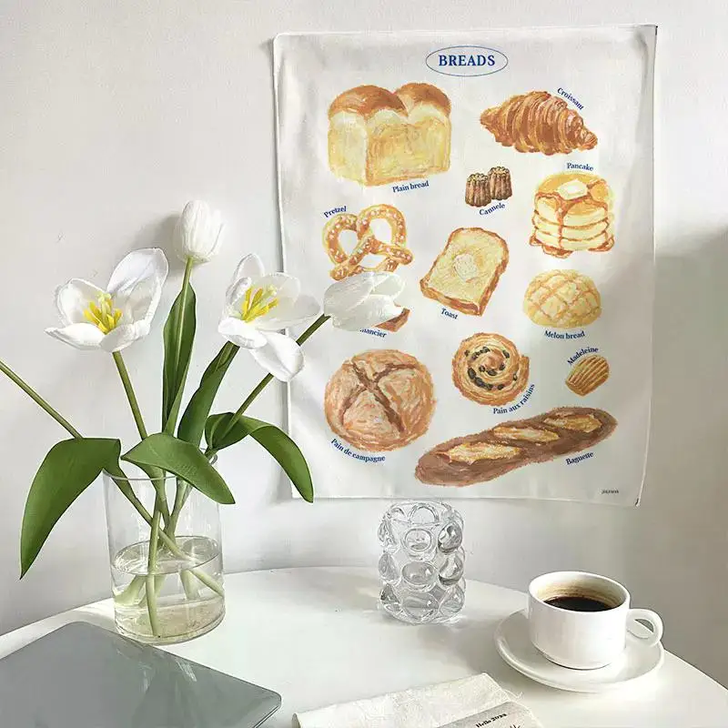 Description Picture 4 of itemKorean Small Tapestry Background Cloth Cartoon Hanger Tapestries Girl Bedroom Decoration Photo Props Cute Hanging Cloth 태피스트리