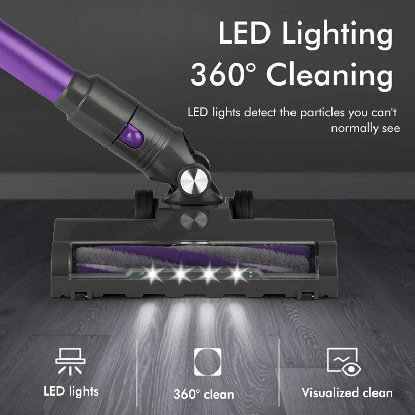 V14 무선 청소기 초강력 20kPa 250W 출력 6-in-1 스탠드 무선 청소기 튜닝 가능한 휴대용 청소기