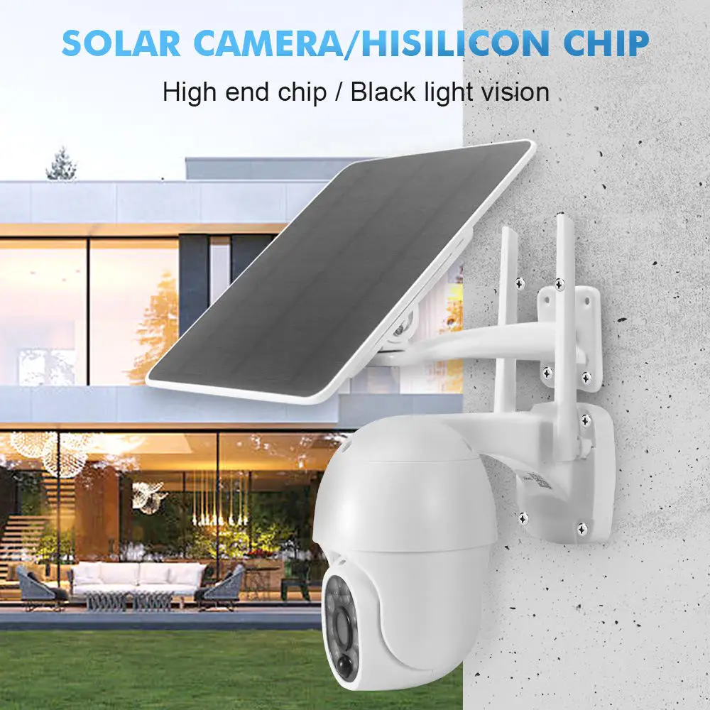 Solar Security Camera Tuya WiFi Outdoor 3MP 5W 10000mAh For Smart Life APP